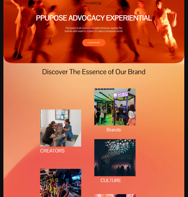 Squarespace website for Agency